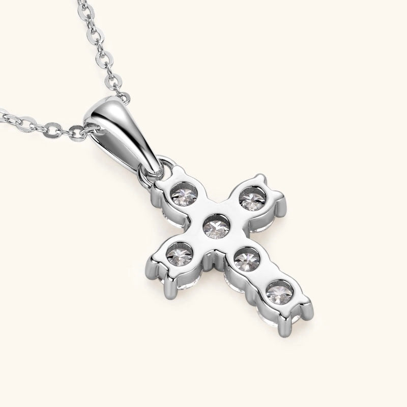Moissanite Cross Necklace