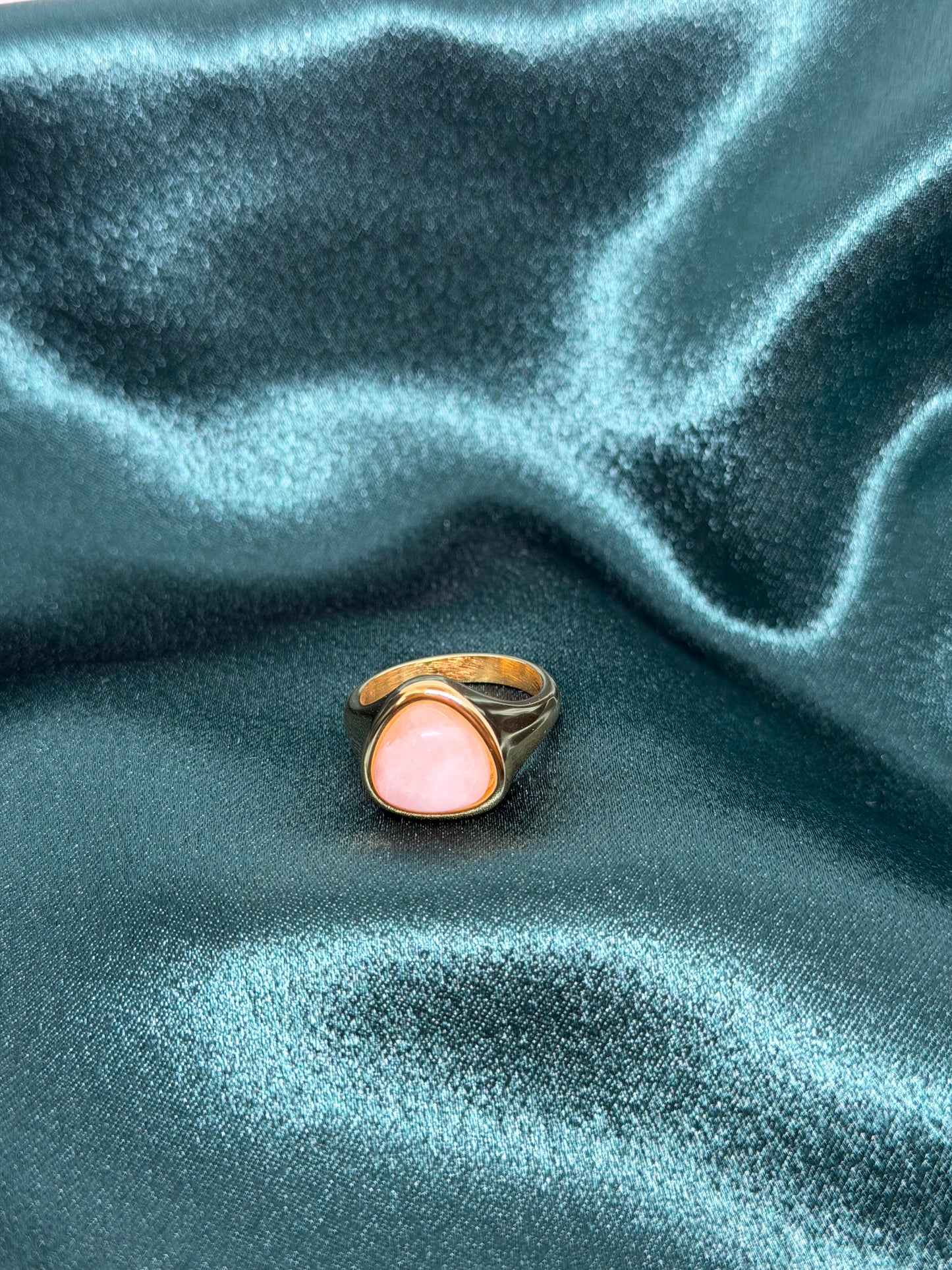 Rose Quartz Statement Ring