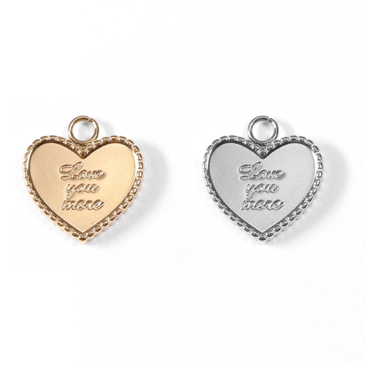 "Love You More" Heart Charm Necklace