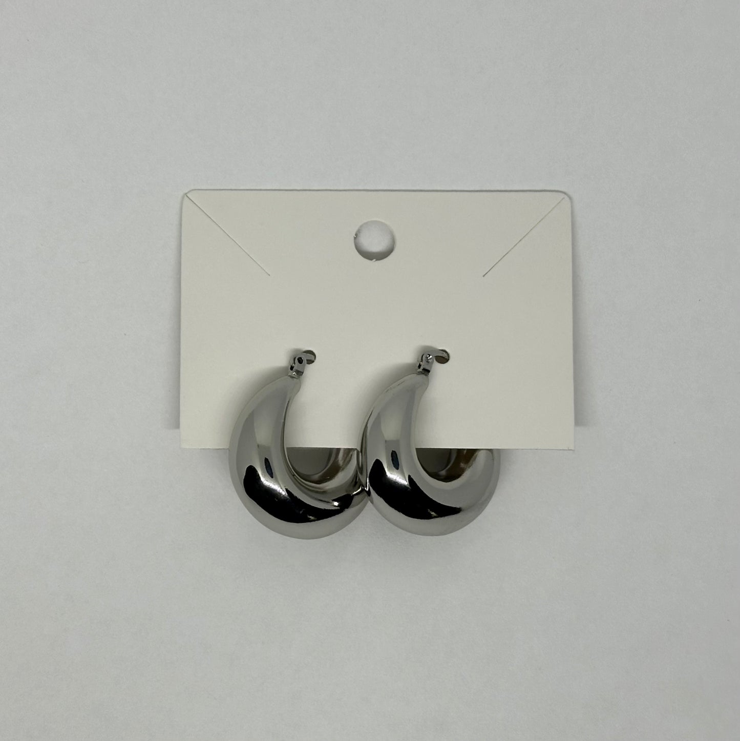 Silver Chunky Hoops
