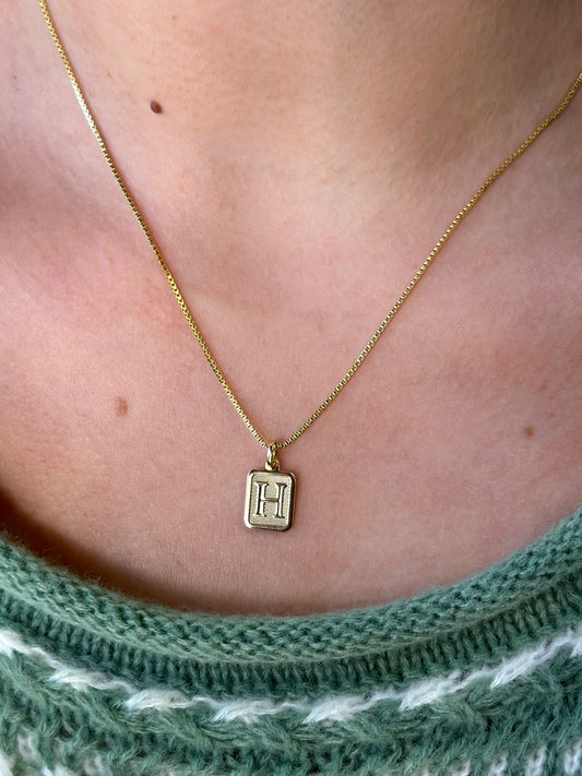 Initial Plate Pendant