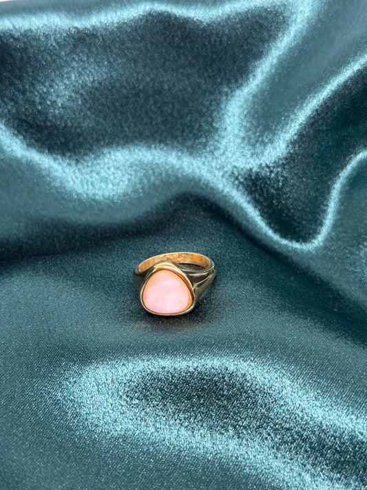 Rose Quartz Statement Ring